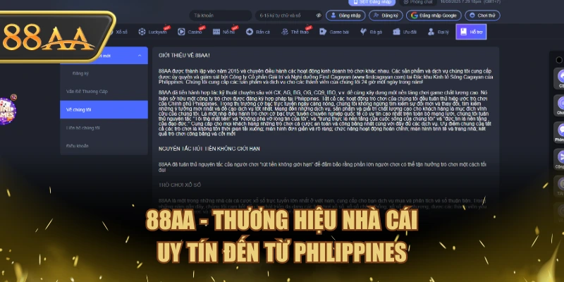 Giới thiệu tổng quan về thương hiệu 88aa